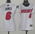 Camiseta Jame #6 Miami Heat Mujer Blanco