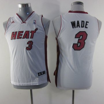 Camiseta Wade #3 Miami Heat Nino Blanco