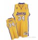Camiseta O neal #34 Los Angeles Lakers Amarillo