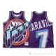 Camiseta Pete Maravich #7 Utah Jazz Mitchell & Ness Big Face Violeta