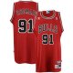 Camiseta Rodman #91 Chicago Bulls Rojo