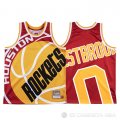Camiseta Russell Westbrook #0 Houston Rockets Mitchell & Ness Big Face Rojo