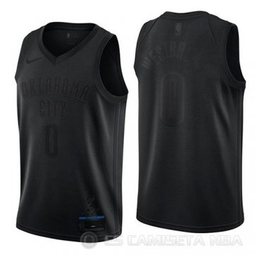 Camiseta Russell Westbrook #0 Oklahoma City Thunder MVP Negro