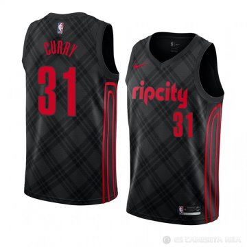 Camiseta Seth Curry #31 Portland Trail Blazers Ciudad 2018 Negro