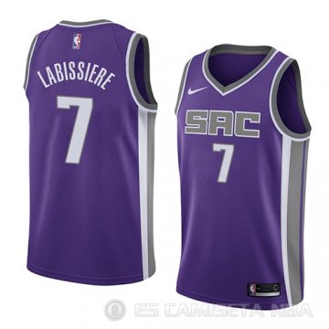 Camiseta Skal Labissiere #7 Sacramento Kings Icon 2018 Violeta