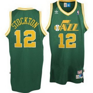 Camiseta Stockton #12 Utah Jazz Verde