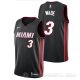 Camiseta Wade #3 Miami Heat Ciudad 2017-18 Negro