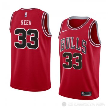 Camiseta Willie Reed #33 Chicago Bulls Icon 2018 Rojo