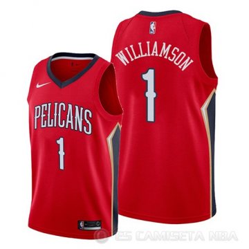 Camiseta Zion Williamson #1 New Orleans Pelicans Statement 2019-20 Rojo