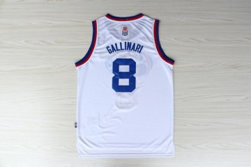 Camiseta Gallinari #8 Nuggets ABA Blanco