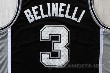 Camiseta Belinelli #3 San Antonio Spurs Negro