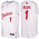 Camiseta Chauncey Billups #1 Detroit Pistons Navidad 2016 Blanco