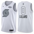 Camiseta Damian Lillard #0 All Star 2018 Blazers Blanco
