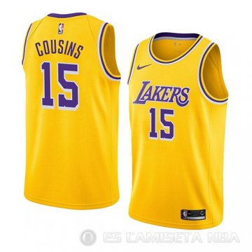 Camiseta Demarcus Cousins #15 Los Angeles Lakers Icon 2019-20 Amarillo