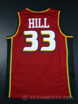 Camiseta Hill #33 Detroit Pistons Rojo