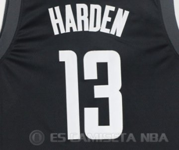 Camiseta James Harden #13 Houston Rockets Statement 2017-18 Negro
