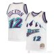Camiseta John Stockton #12 Utah Jazz Nino Hardwood Classics Throwback 1996-97 Blanco