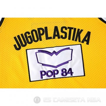 Camiseta Jugoplastika Kukoc #7 Pelicula Amarillo