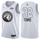 Camiseta Karl-anthony Towns #32 All Star 2018 Timberwolves Blanco