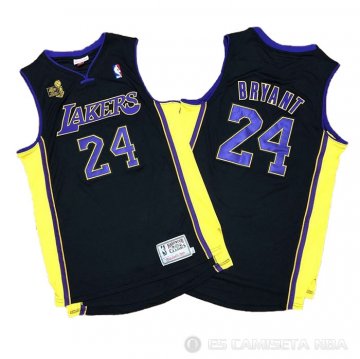 Camiseta Kobe Bryant #24 Los Angeles Lakers 2009-10 Finals Negro