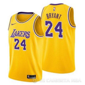Camiseta Kobe Bryant #24 Los Angeles Lakers Icon 2018-19 Amarillo
