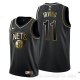 Camiseta Kyrie Irving #11 Golden Edition Brooklyn Nets Negro