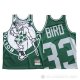 Camiseta Larry Bird #33 Boston Celtics Mitchell & Ness Big Face Verde