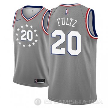 Camiseta Markelle Fultz #20 Philadelphia 76ers Ciudad 2018-19 Gris