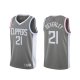 Camiseta Patrick Beverley NO 21 Los Angeles Clippers Earned 2020-21 Gris