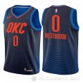Camiseta Russell Westbrook #0 Oklahoma City Thunder Nino Statement 2017-18 Azul