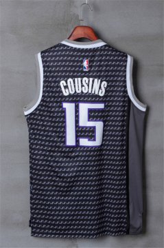 Camiseta Sacramento Kings Cousins #15 Gris 2017