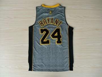 Camiseta Bryant #24 Lakers 2013 Moda Estatica Gris