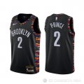Camiseta Taurean Prince #2 Brooklyn Nets Ciudad Negro