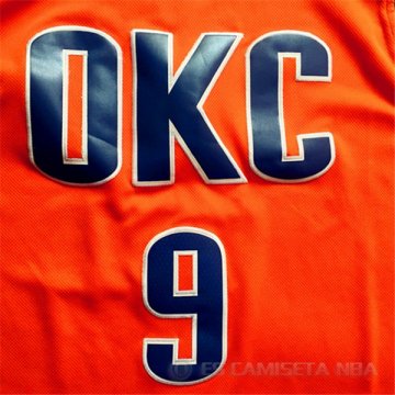 Camiseta Ibaka #9 Oklahoma City Thunder Naranja