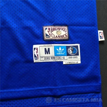 Camiseta retro Nowitzki #41 Dallas Mavericks Azul
