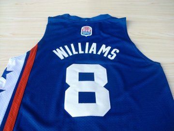 Camiseta Willams #8 Nets ABA Azul