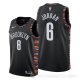 Camiseta Deandre Jordan #6 Brooklyn Nets Ciudad Negro