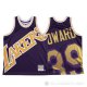 Camiseta Dwight Howard #39 Los Angeles Lakers Mitchell & Ness Big Face Violeta