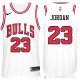 Camiseta Jordan #23 Chicago Bulls Autentico 2017-18 Blanco