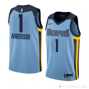 Camiseta Kyle Anderson #1 Memphis Grizzlies Statement 2018 Azul
