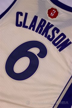 Camiseta Clarkson Christmas #6 Los Angeles Lakers Blanco