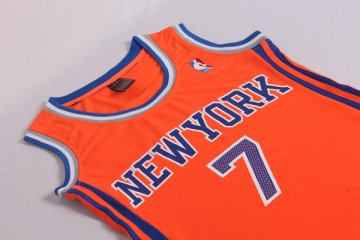 Camiseta Anthony #7 New York Knicks Mujer Naranja