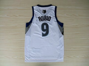 Camiseta Rubio #9 Minnesota Timberwolves Blanco
