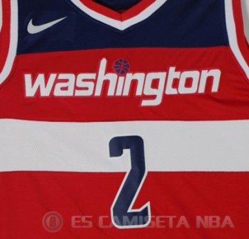Camiseta Wall #2 Washington Wizards Autentico 2017-18 Rojo