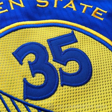 Camiseta Warriors Durant #35 Real Player Bordado Edicion Azul