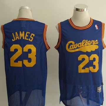 Camiseta retro James #23 Cleveland Cavaliers Azul Amarillo