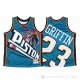 Camiseta Blake Griffin #23 Detroit Pistons Mitchell & Ness Big Face Azul