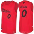 Camiseta Damian Lillard #0 Portland Trail Blazers Navidad 2016 Rojo
