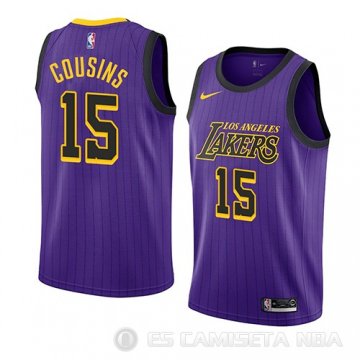 Camiseta Demarcus Cousins #15 Los Angeles Lakers Ciudad 2019-20 Violeta