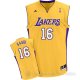 Camiseta Gasol #16 Los Angeles Lakers Amarillo